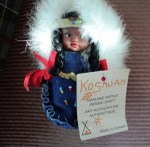native souvenir doll blue
